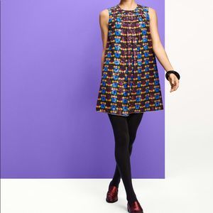 Anna Sui for Target Metallic Circles Sleeveless Round Neck Shift Mini Dress XS